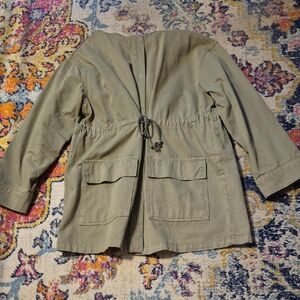 Asos Curve Design Olive Parka With Hood